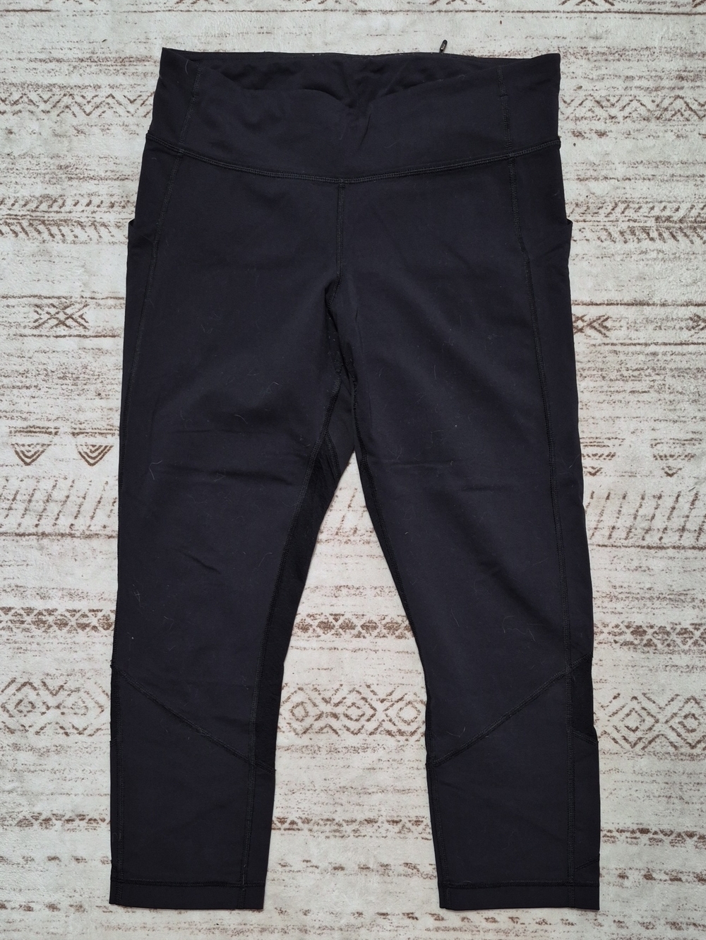 lululemon athletica Black Cropped Active Leggings